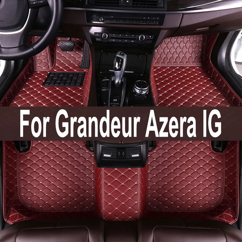 Car Mats For Hyundai Grandeur Azera IG 2019~2022 Anti-dirt Pad Carpets Leather Floor Mat Rugs Pad Interior Parts Car Accessories