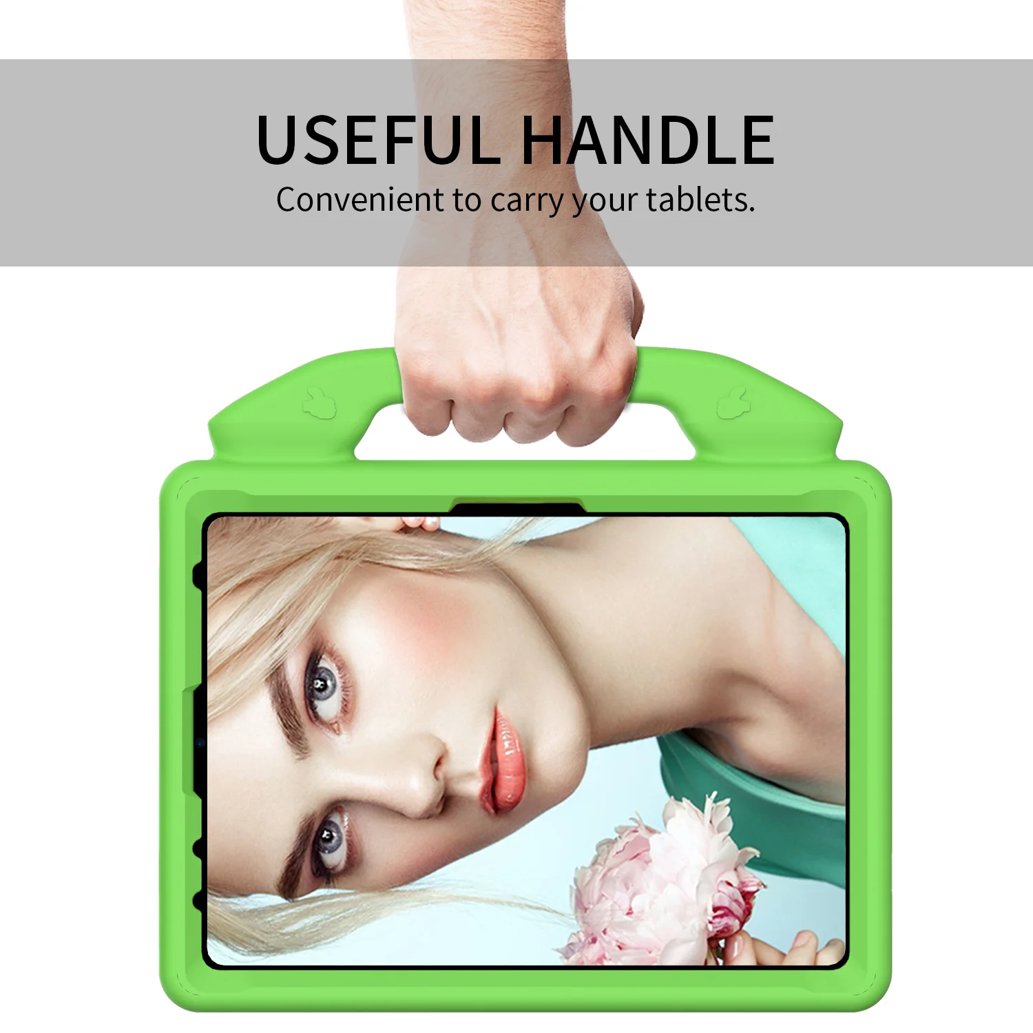 

Thumb Stand Tablet Case For iPad 7 8 9th 10th Generation Pro Air 2024 2025 5 6 Mini with Handle 10.2 11 10.9 12.9 13 inch Cover