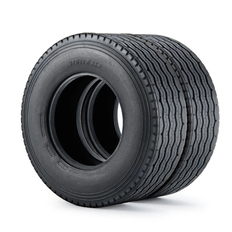 4Pcs Rubber All-Terrain Tyres Wheel Tires Thicken Widen 28Mm For 1/14 Tamiya Tractor Truck RC Car