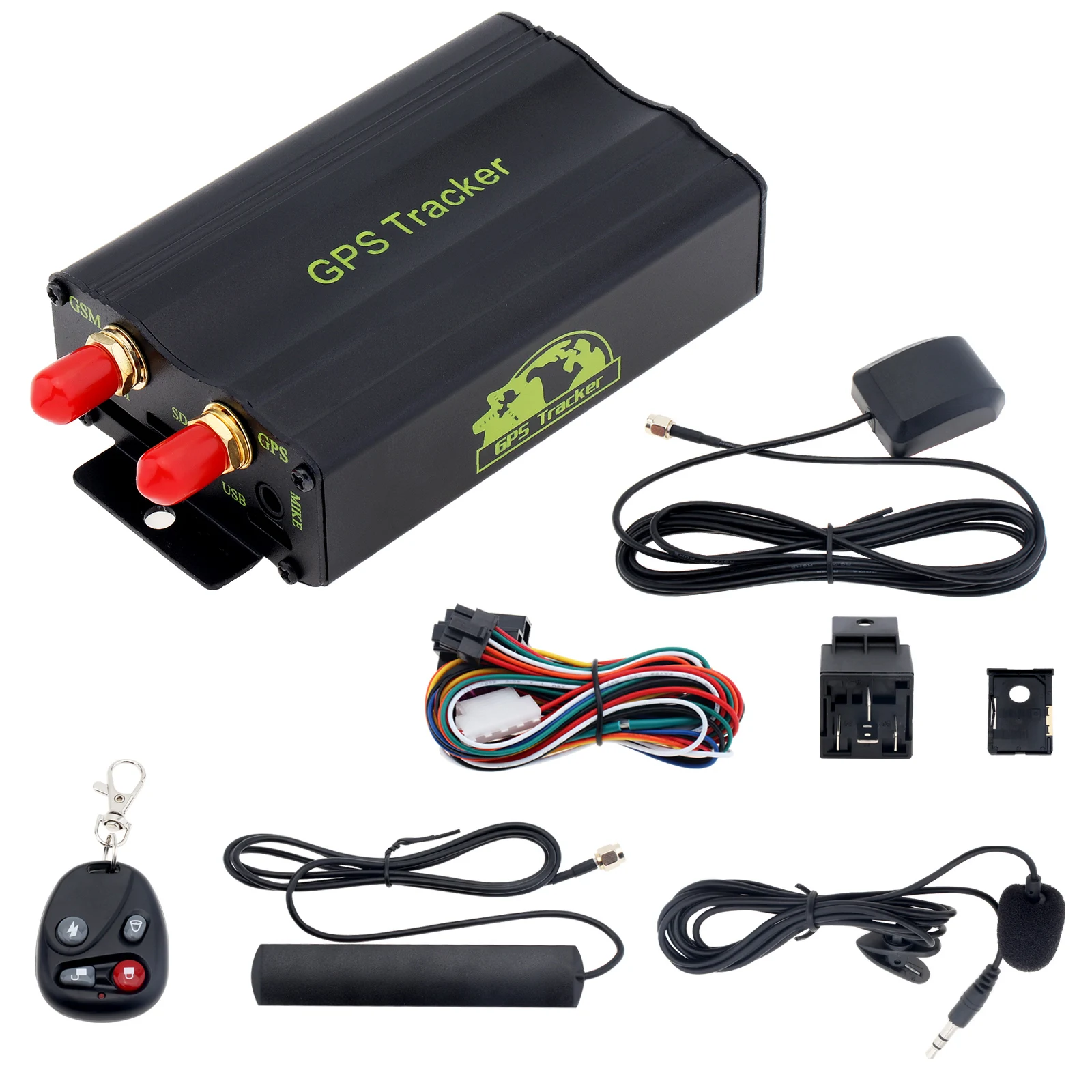 Car GPS Tracker SOS alarm GSM/GPRS Tracking Device Remote Control Vehicle Automobile TK103B GPS Data Load Cut Off Oil Real Time