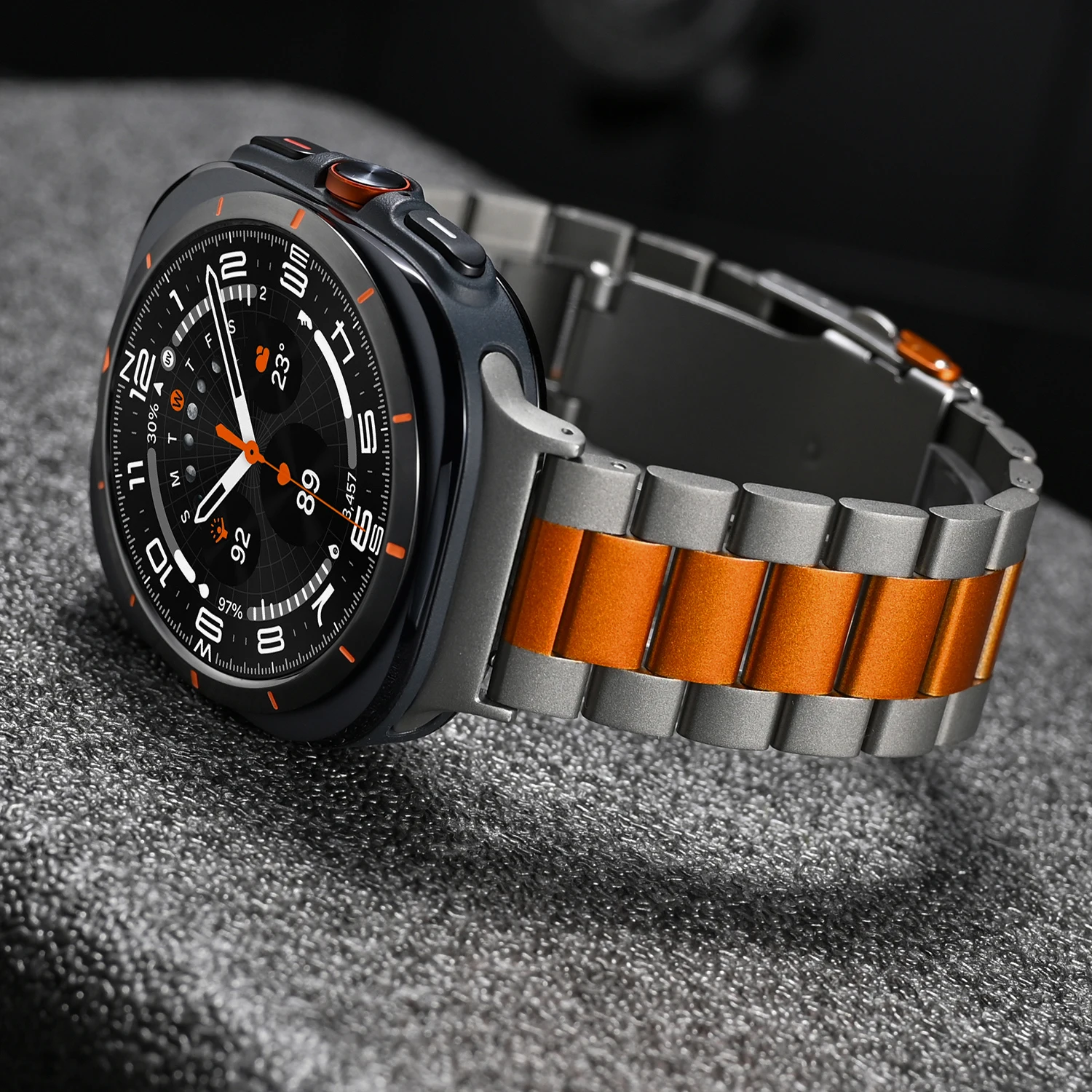 Luxury Bracelet For Samsung Galaxy Watch Ultra 47mm LTE Stainless Steel Strap For Galax Watch Ultra 47mm Business No Gaps Band image 4
