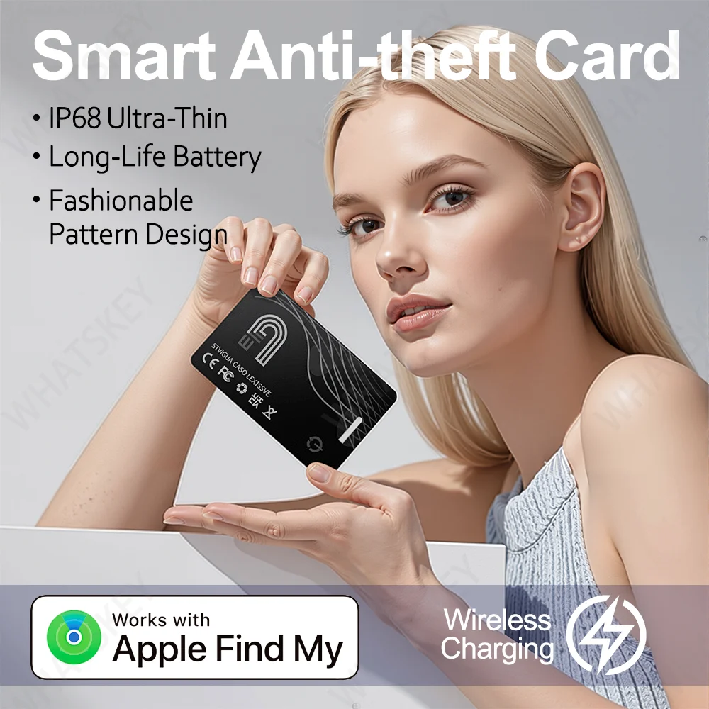 

Встроенный звуковой сигнал, беспроводная перезарядка, стиль карты, интеллектуальный искатель, предотвращает появление потери, быстрое отслеживание, GPS-локатор для IOS, IPhone Find My