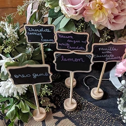 20x Tafel etiketten Mini-Tafel schilder mit Ständer kleine Tafel Tafel Message Board Zeichen für die Hochzeit