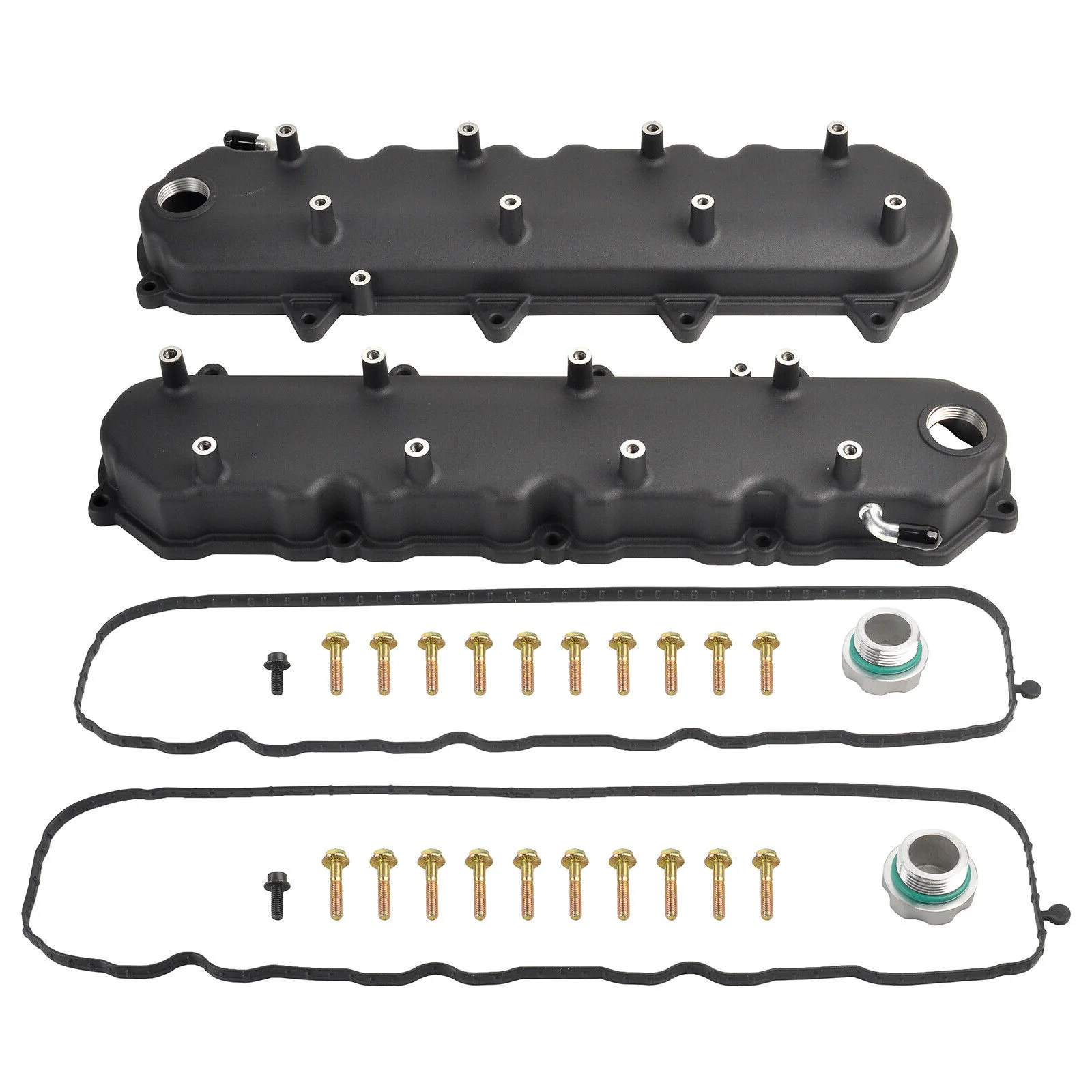 Engine Part Black Aluminum Valve Cover w/Coil Mount For GM LT GEN V LT1 LT4 L83 L86 5.3 6.2 Car Accessories Parts