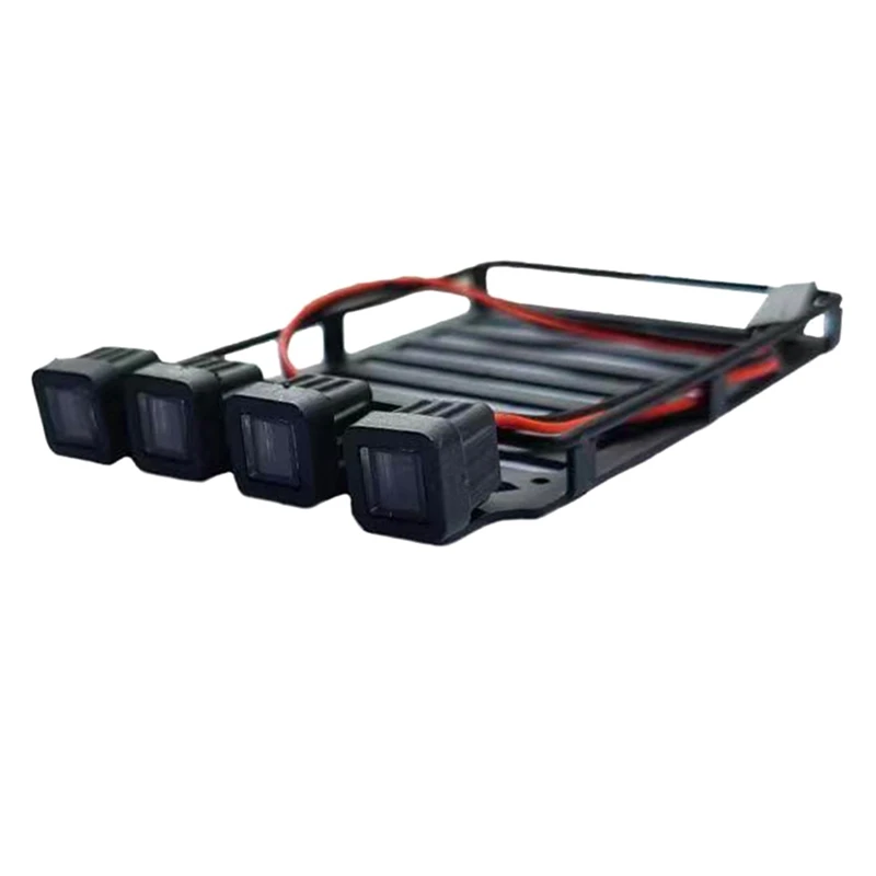 HOT-RC Car Roof Rack Luggage Carrier With Spotlights For SCX24 1/24 RC Crawler Car Axial SCX24 AXI00002