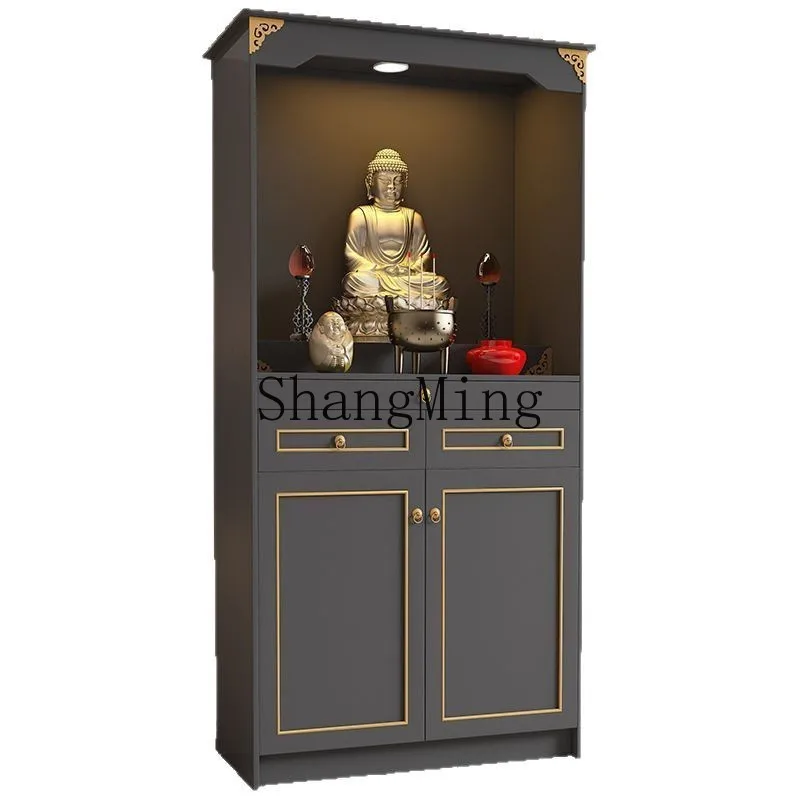 CL aluminum alloy Buddhist shrine cabinet Incense case Shentai Bodhisattva God of Wealth Guanyin Buddha statue case table