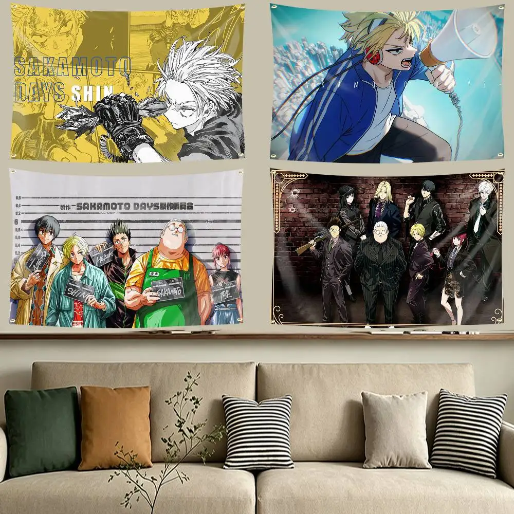 Shin S-Sakamoto Days Anime Flag Tapestry Banner for Bedroom Living Room Outdoor Camping Custom Supported