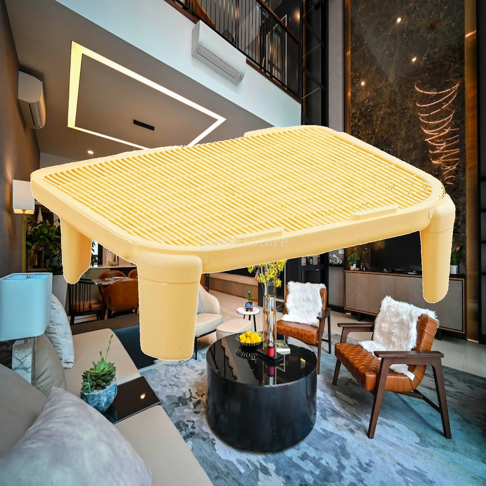 Cat Litter Mat Double Layer Waterproof - Alfombrilla para reposapiés de caja de