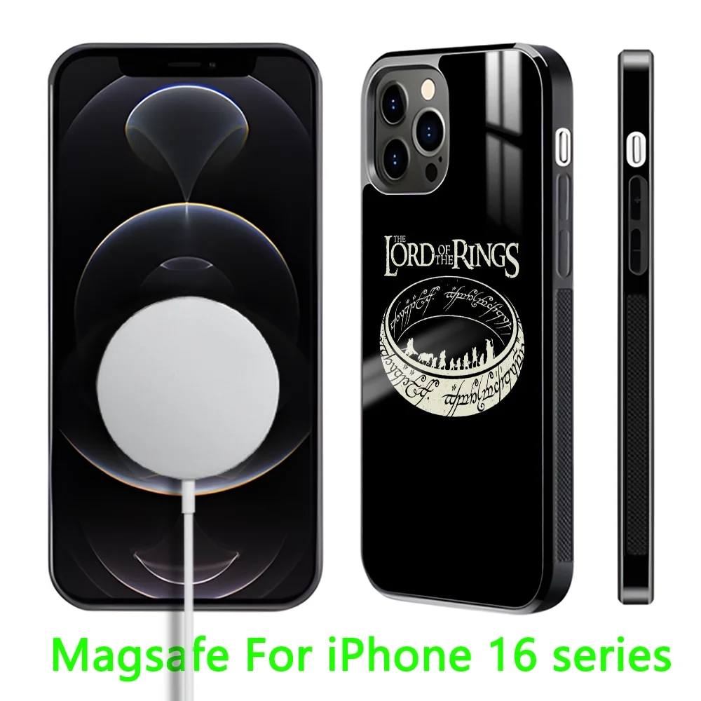 The-L-Lord-ds of the R-Rings Phone Case For iPhone 16 15 14 13 12 11 Pro Max Plus Mini Magnetic Magsafe Wireless Charging Cover