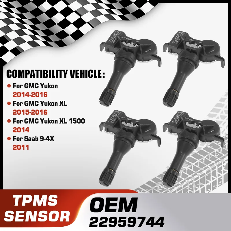 

22959744 Tire Pressure Monitor Sensor TPMS For GMC Yukon 2014-2016 GMC Yukon XL 2015-2016 GMC Yukon XL 1500 2014 Saab 9-4X 2011
