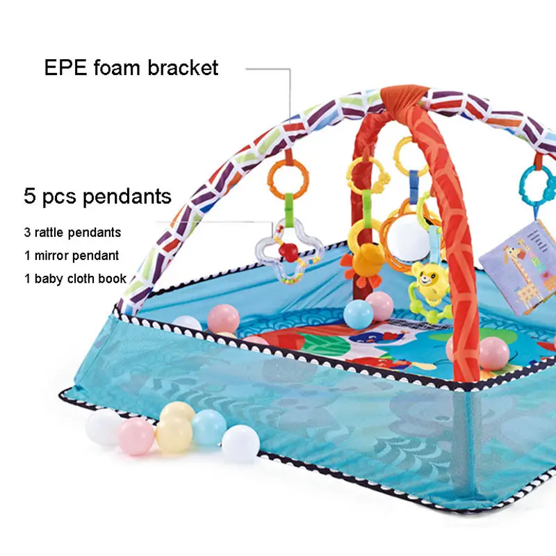 Baby Fitness Frame Early Education Crawling Game Blanket Puzzle Multi Fence Crawling Mat Enlightenment Toys Baby Play Mats