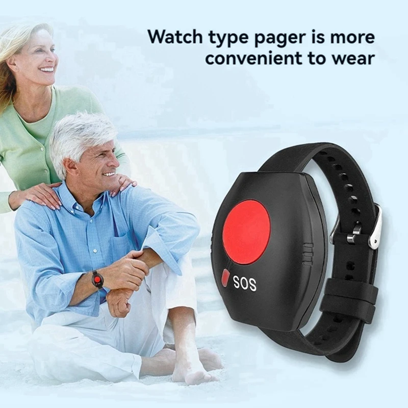 3X Wrist Watch RF Remote Control Transmitter Watch Type Call Button Wireless Remote Control SOS Emergency Button 433MHZ