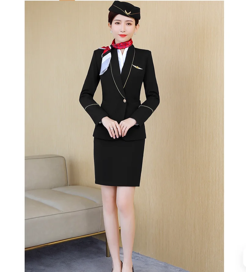 image-position-professional-wear-hotel-front-desk-uniform-flight-attendant-uniform-beauty-salon-workwear