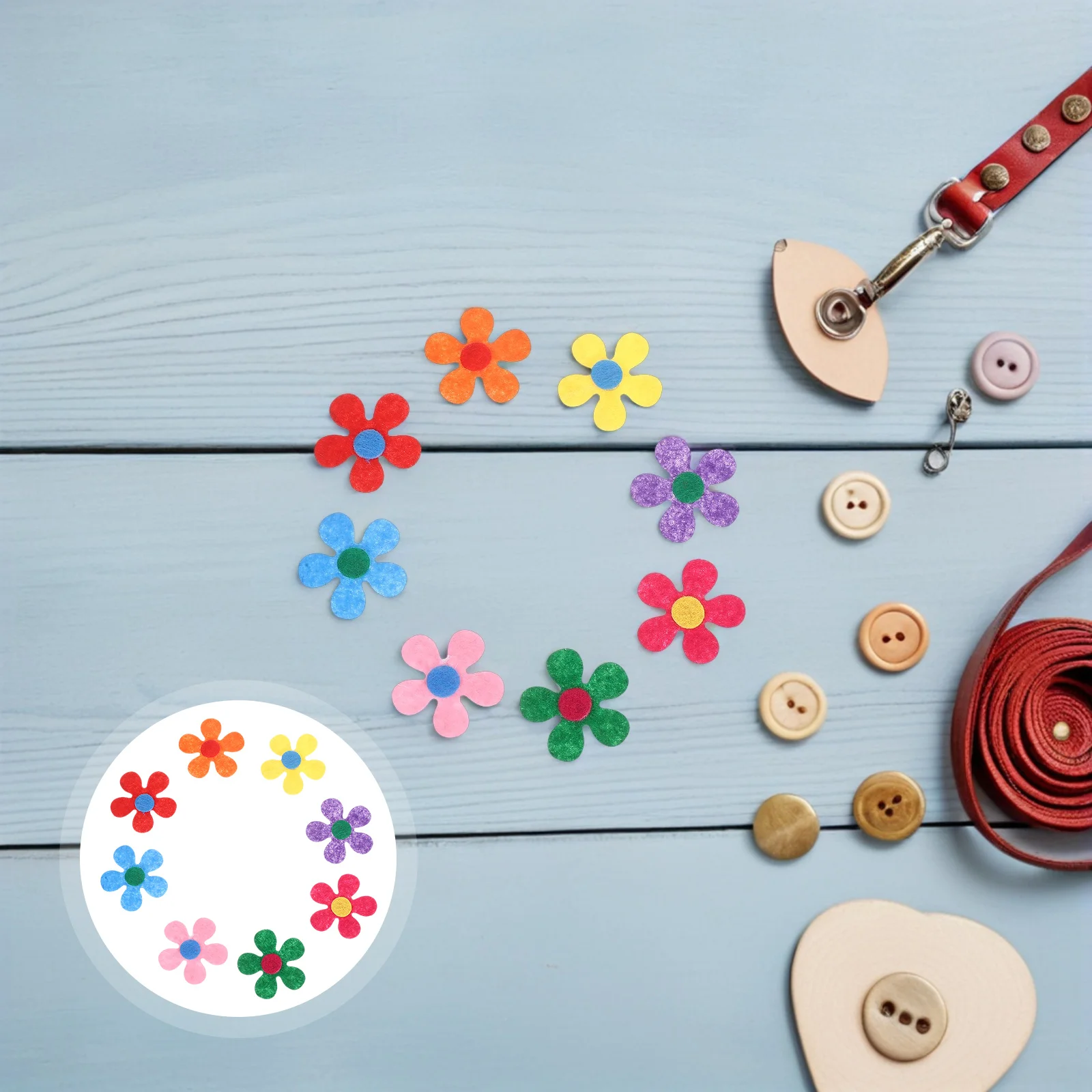 

200Pcs Small Fabric Flowers for Crafts Felt Decorations Handmade Felt Blossoms for Mother's Day Table Centerpieces Wall Art