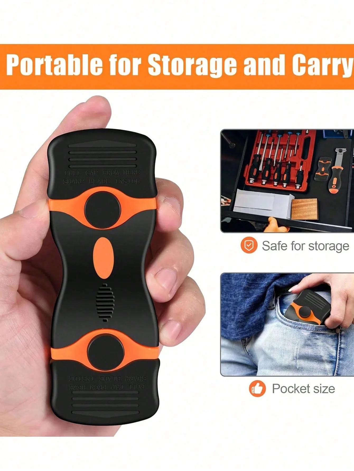 21-Piece Double-Blade Scraper Tool Set with Blades, Suitable for Removing Labels, Stickers, Decorative Film, and Adhesive Films