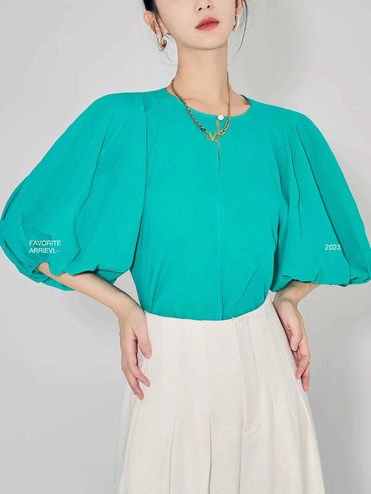 

Garbociaga Dragon Joy Blue Fog Ci Design Sense Bubble Sve Waist Cinched irt Women's Casual Faion Polyester Fiber