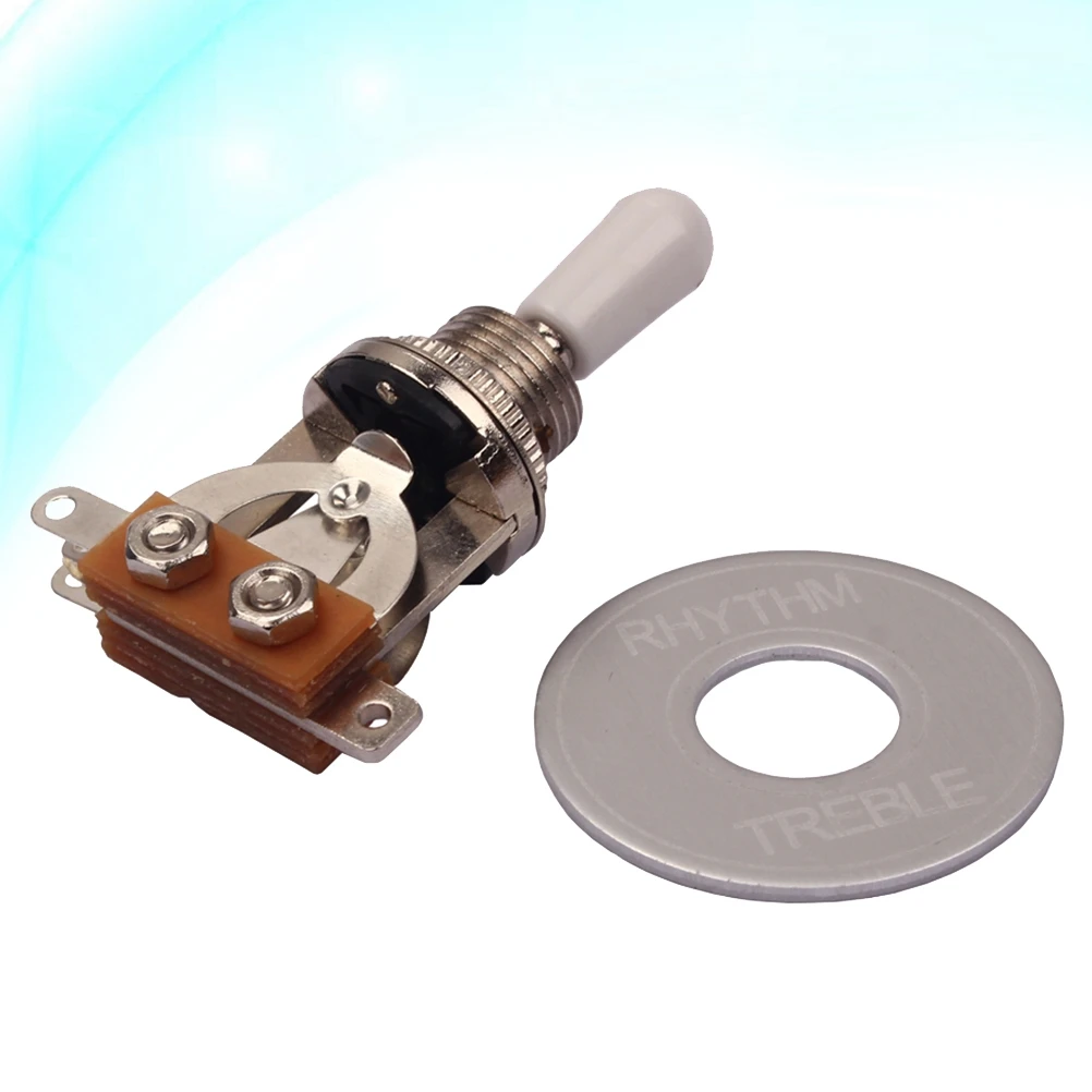 

3 Way Toggle Switch No noise Electric Guitar Rhythm Treble Washer Plate Strong Copper Aluminium Construction Glossy Surface Easy