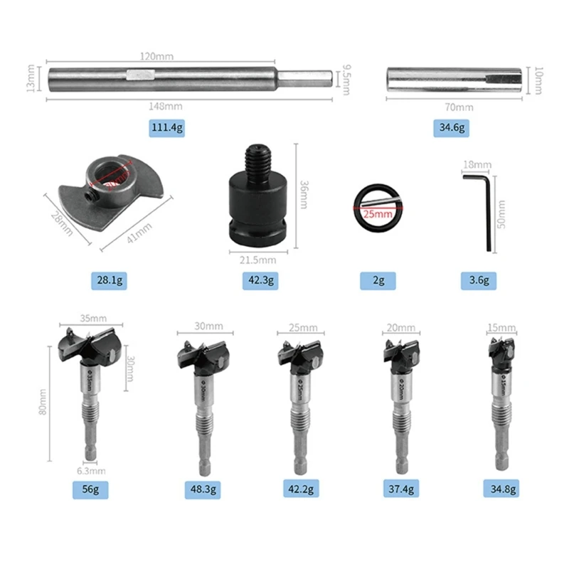 Completely Woodworking Drill Bit Collection For Professional Use Includes SelfCentering Bits And Storage Case