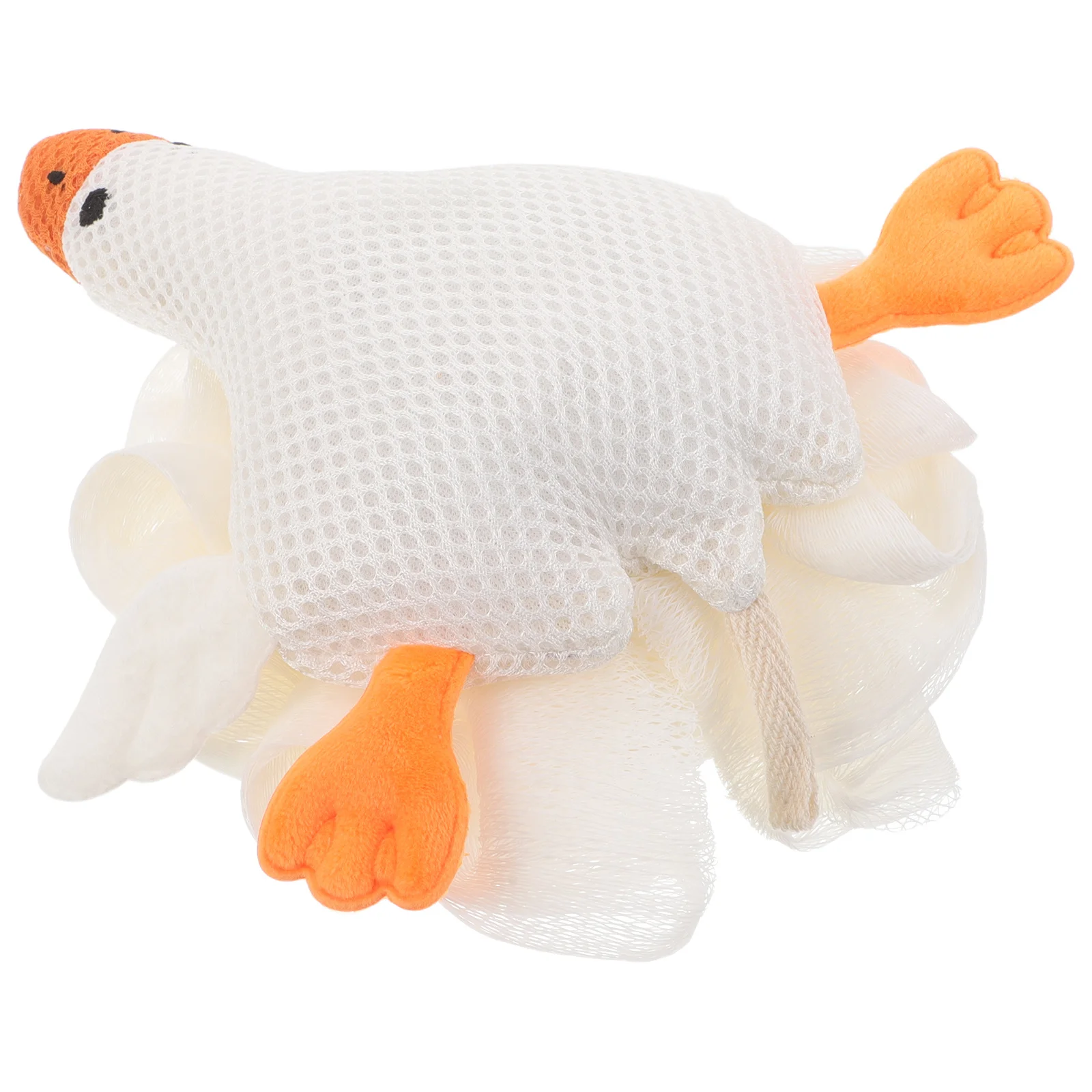 

Toddler Bath Sponge Adorable White Goose Design Enlarged Size Durable Construction Soft Texture Ideal for Babies during Bath