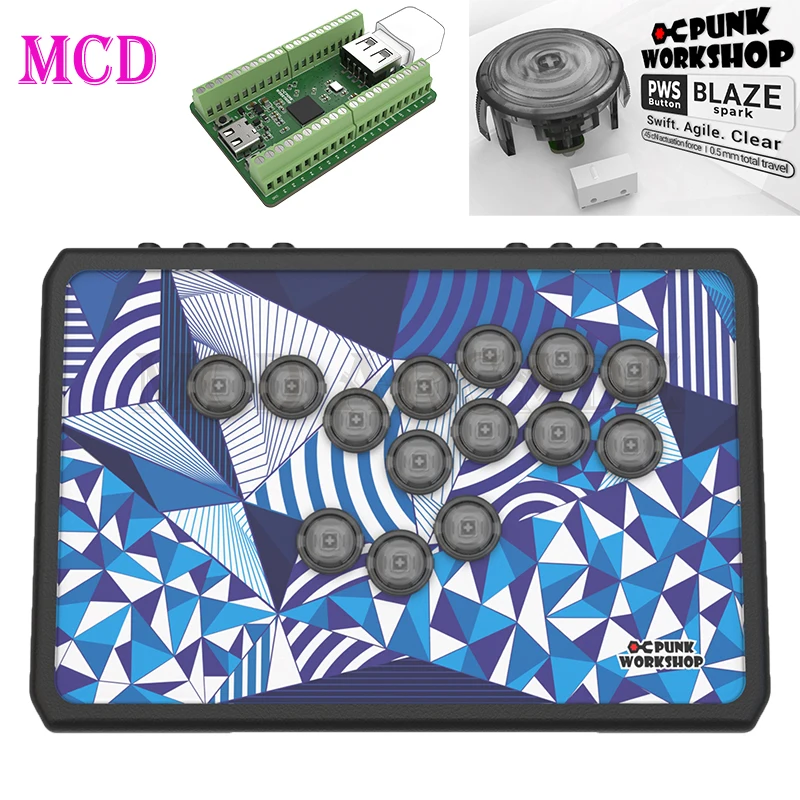 Punk Workshop R14 Leverless Arcade Fighting Controller HitBox PWS