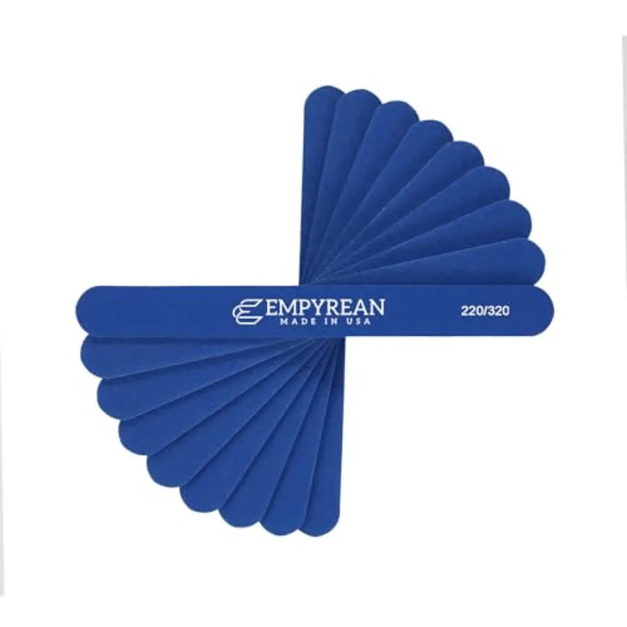 

Empyrean Premium Nail Files Made in USA Fine 220/320 Extra Fine Professionals Choice Disinfectable Washable Reusable Dark Blue