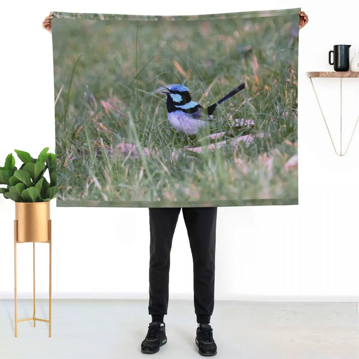 Beautiful Little Superb Fairy-Wren Throw Blanket Flannel Furry Camping Tourist Cute Plaid Stuffeds Blankets