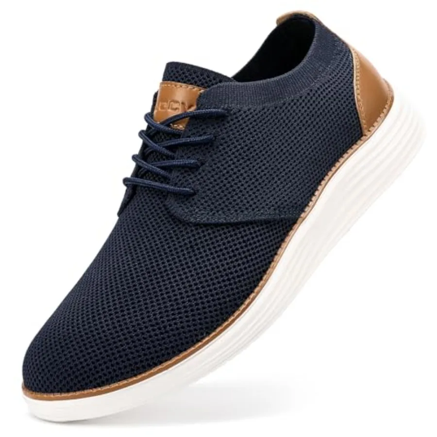 

VILOCY Men's Fashion Dress Sneakers Casual Walking Shoes Business Oxfords Comfortable Breathable Lightweight Tennis