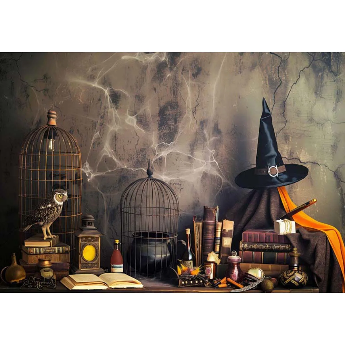 

Allenjoy Spooky Magical Items Backdrop