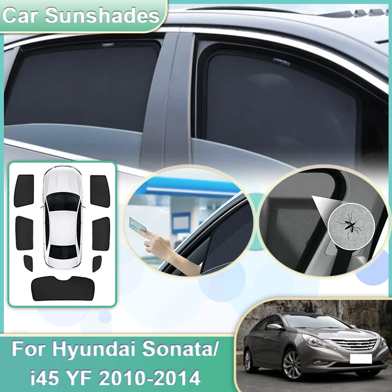 

Car Mesh Sun Shade For Hyundai Sonata YF Accessories i45 2010 2012 2013 2014 Sunshades Windshield Window Visors Anti-UV Tools