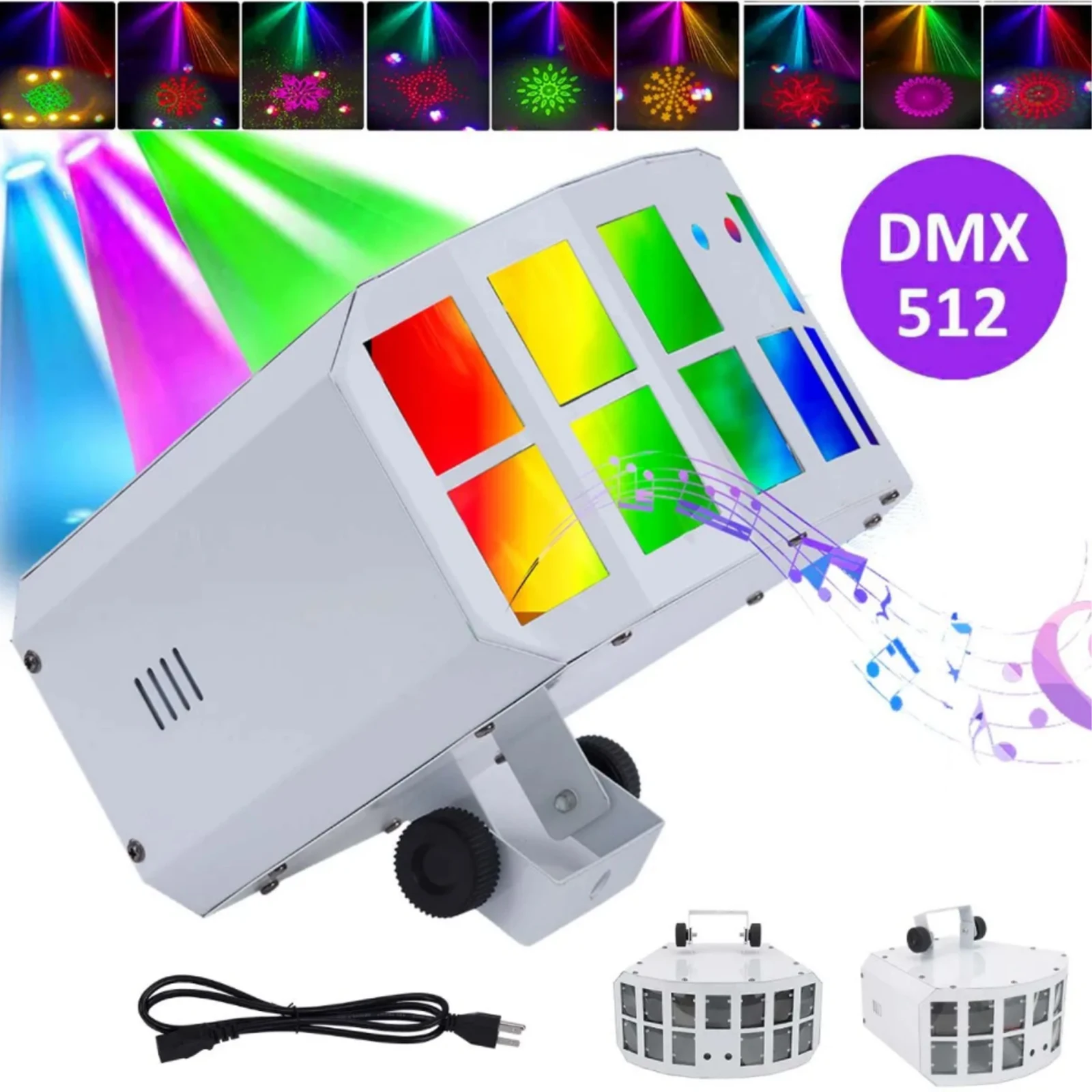 

LED Spot 30W Beam Head Light 13 Face Prism DMX512 Sound Dj Stage Effect Light Party Dance Disco Bar Music