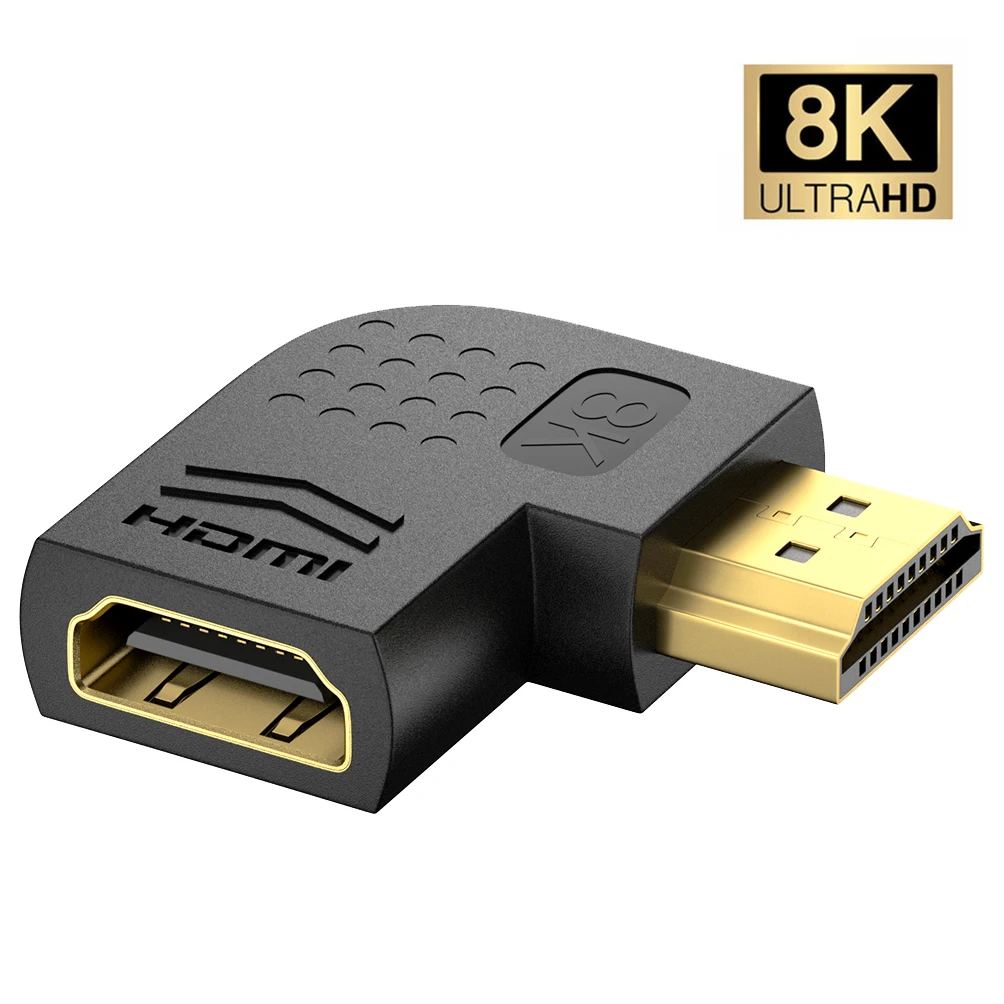 8K HDMI 2.1 Adapter,HDMI2.1 Male To Female Adapter 8K@60Hz,90 degrees HDMI2.1 adapter,270 degrees HDMI2.1 adapter