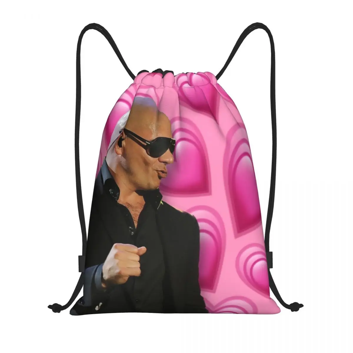 Wholesome Pitbull Drawstring Backpack Sports Gym Bag for Women Men Mr World Rapper Singer Shopping Sackpack
