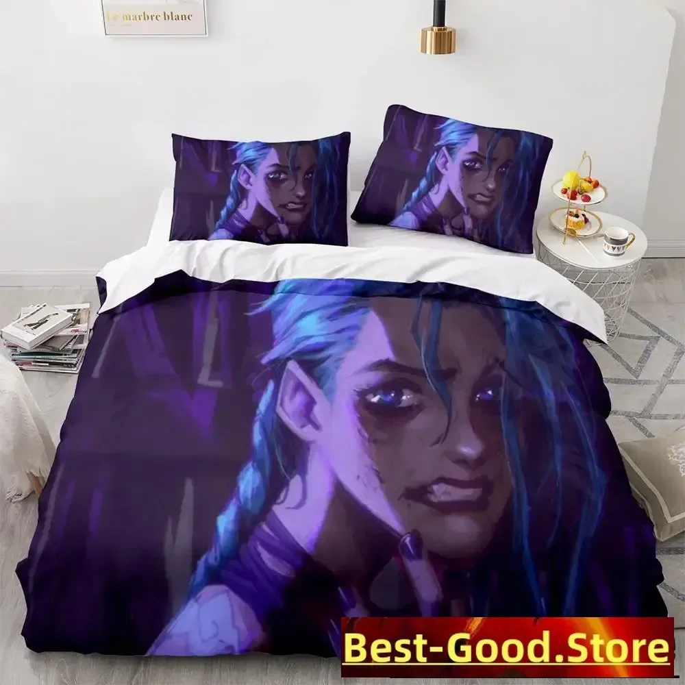 Anime Good Game Jinx Bedding Set Single Twin Full Queen King Size Bed Set Adult Kid Bedroom Duvet cover Sets ropa de cama Kawaii