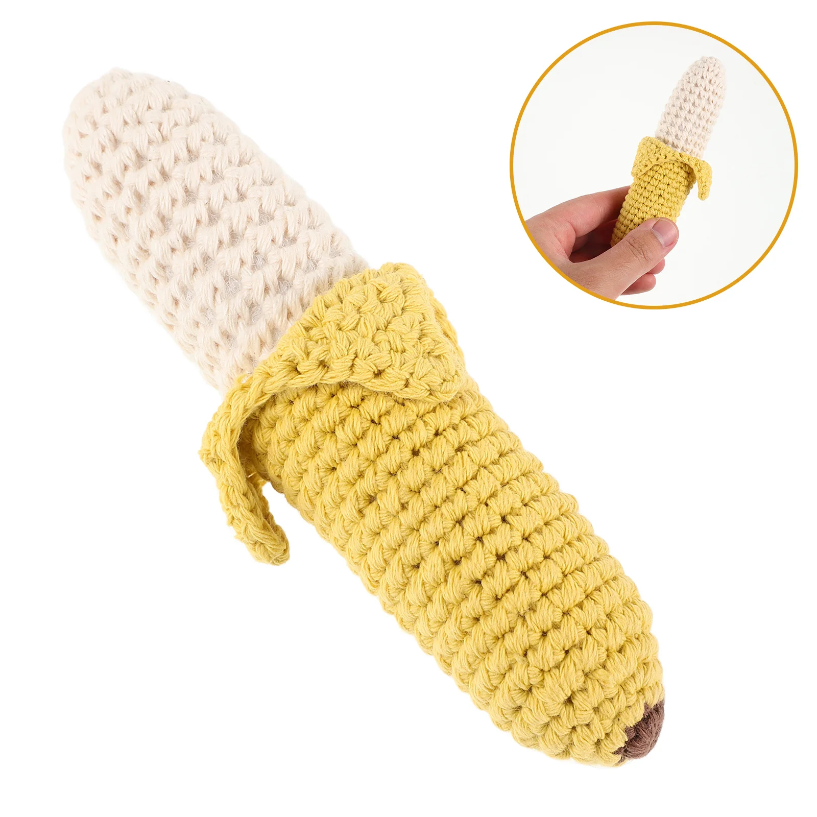 Plátano mano- dentición bebé juguetes musicales de ganchillo recién nacido sonajeros de muñeca hilo