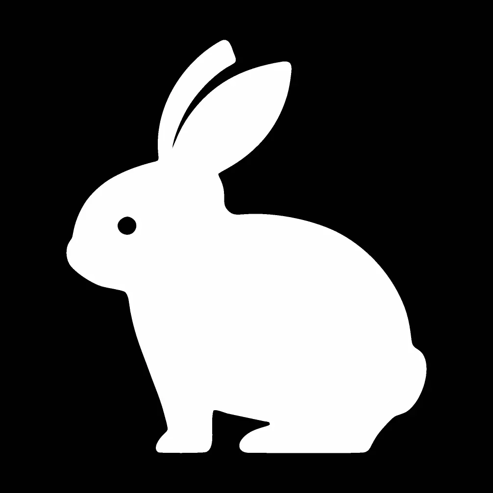 New Design Rabbit Cute Decoration Car Sticker Car Trunk Accessories Vinyl Decal Scratched Bumper Decoration PVC, 10cm