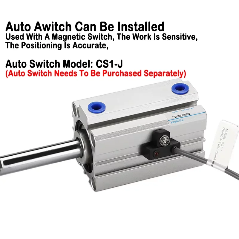 SDAD المدمجة اسطوانة هوائية صغيرة 16-100 مللي متر تتحمل مزدوج التمثيل 5/10/20/40/50/60/70/80/90/100 مللي متر السكتة الدماغية اسطوانات رقيقة