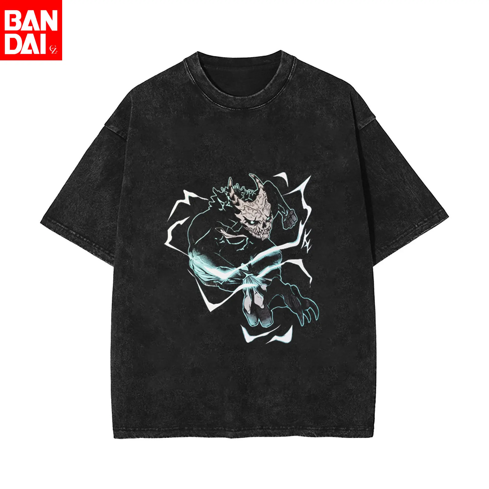 

Kaiju No.8 Kafka Hibino Monster Form Vintage Washed T Shirt 2026 Summer Oversized Streetwear Anime Graphic Tee for Men Women