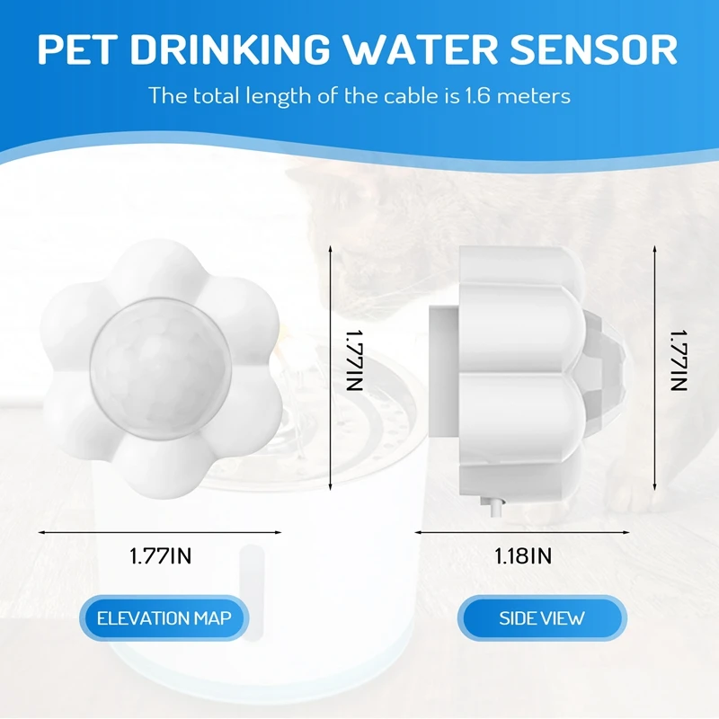 Inteligentny czujnik ruchu kot pies fontanna dozownik inteligentna na podczerwień uniwersalny czujnik akcesoria dla zwierząt USB