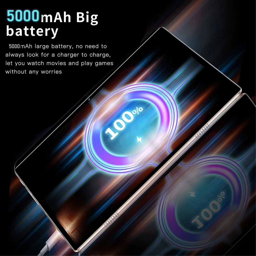 2024 BDF New Tablet P37 10.1 Inch 5000mAh Battery 1280*800 IPS 4GB RAM 64GB ROM Android 11.0 WIFI+3G Network ﻿