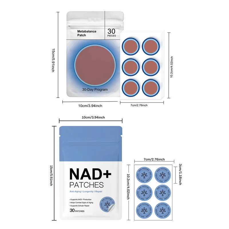 NAD+ Metabalance Patches 60pcs 30 Day Weight Loss Belly Fat Burner Waist Trainer