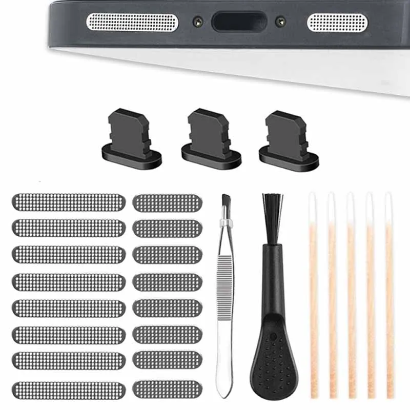 

1/8/121Pcs Phone Speaker Anti Dust Sticker Professional Mobile Phone Charging Port Cleaning Brush Universal Speaker Cleaning Kit