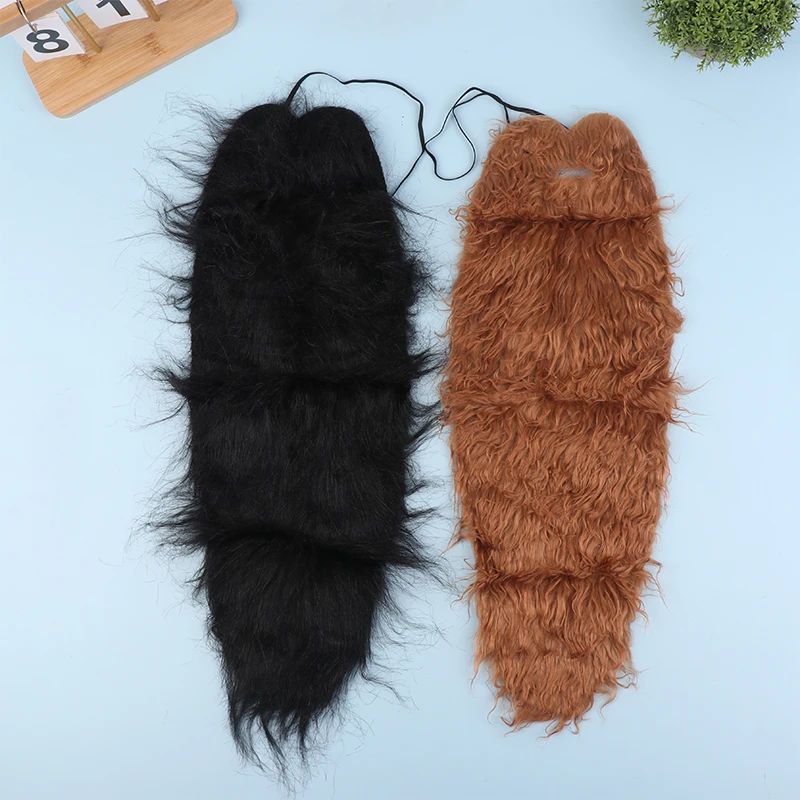 Barba falsa vestir-se com corda elástica cabelo facial cosplay bigode falso para desempenho de palco feriado masquerade festivo