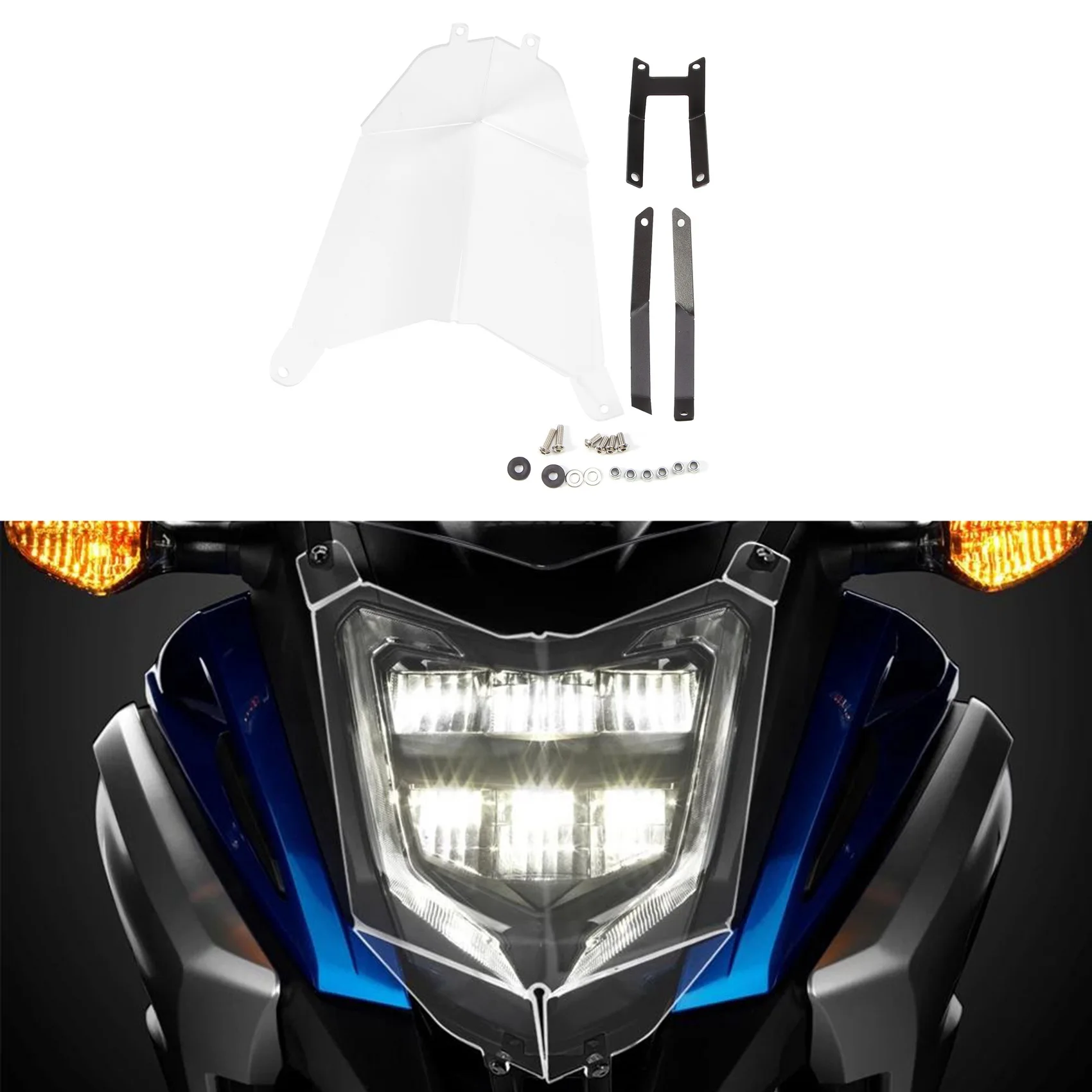 Motorcycle Headlight Protector Guard for Honda NC750X NC 750 X 750X 2016-2020 Transparent Head Light