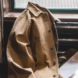 Maden Amekaji giacca da uomo American Casual Vintage 4 tasche giacche Outdoor Cotton risvolto cappotti Uncle Fu Retro Fashion Outwear