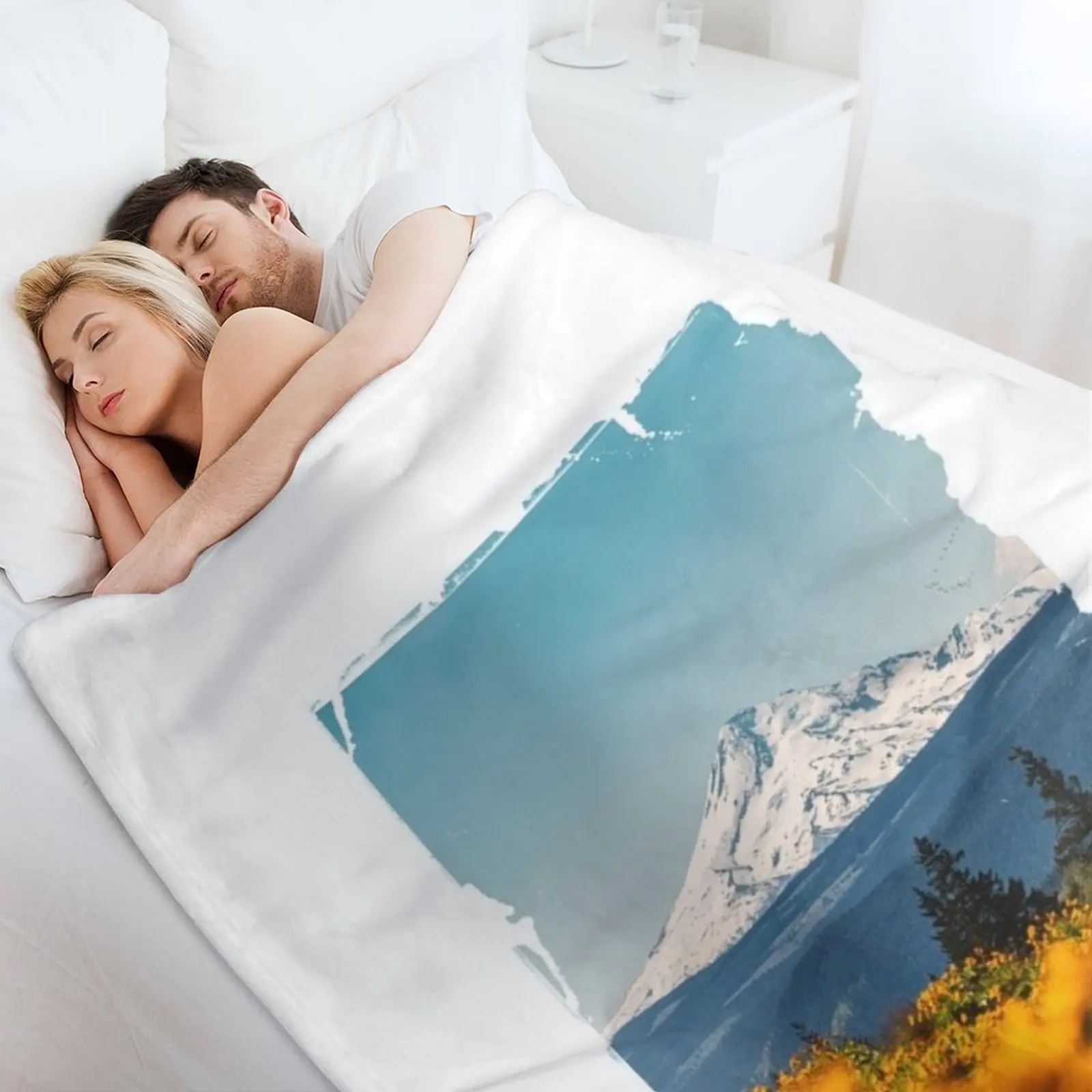 غطاء محرك السيارة العتيق من نهر كولومبيا مع بطانية رمي عباد الشمس، بطانيات زخرفية للأريكة العملاقة #4