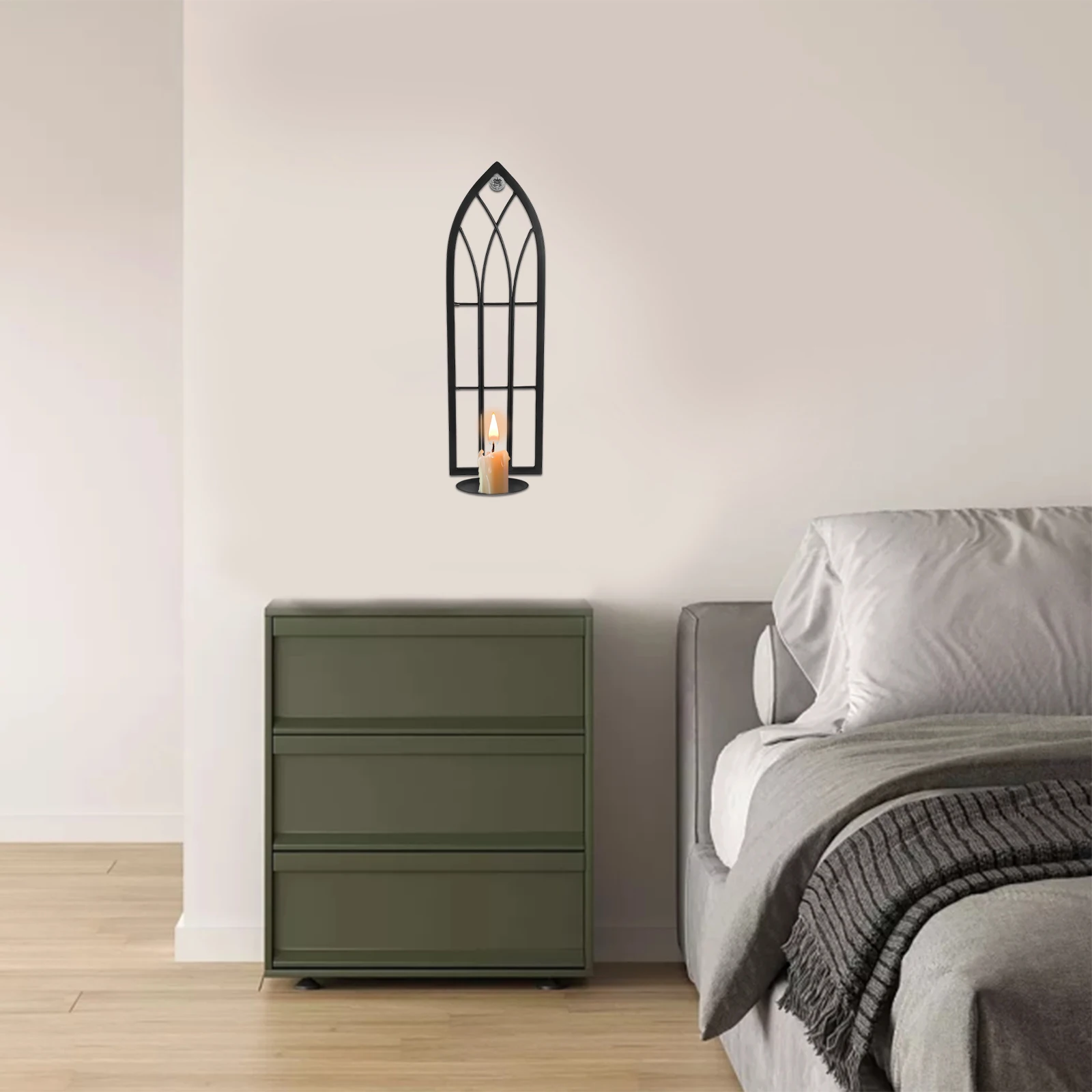

Elegant Simple Wall-Mounted Decorative Candlestick For Home Decor Foldable Stand Romantic Atmosphere Iron Sconce Decor