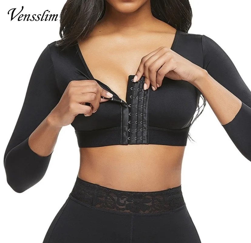 Vensslim Frauen Arm Shaper Post Chirurgie Push-Up Bh Tops Kompression Schlank Arm Verschluss Vorne Kontrolle Nahtlose Taille Trainer Korsett