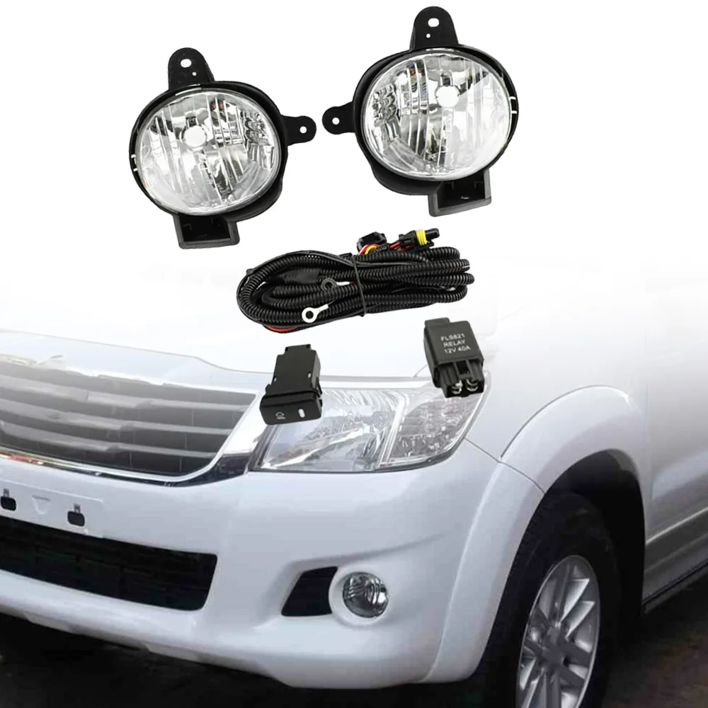 

For Toyota Hilux VIGO MK7 2012 2013 2014 Pair Front Bumper Fog Light Kit Fog Lamp Auto Parts Accessories