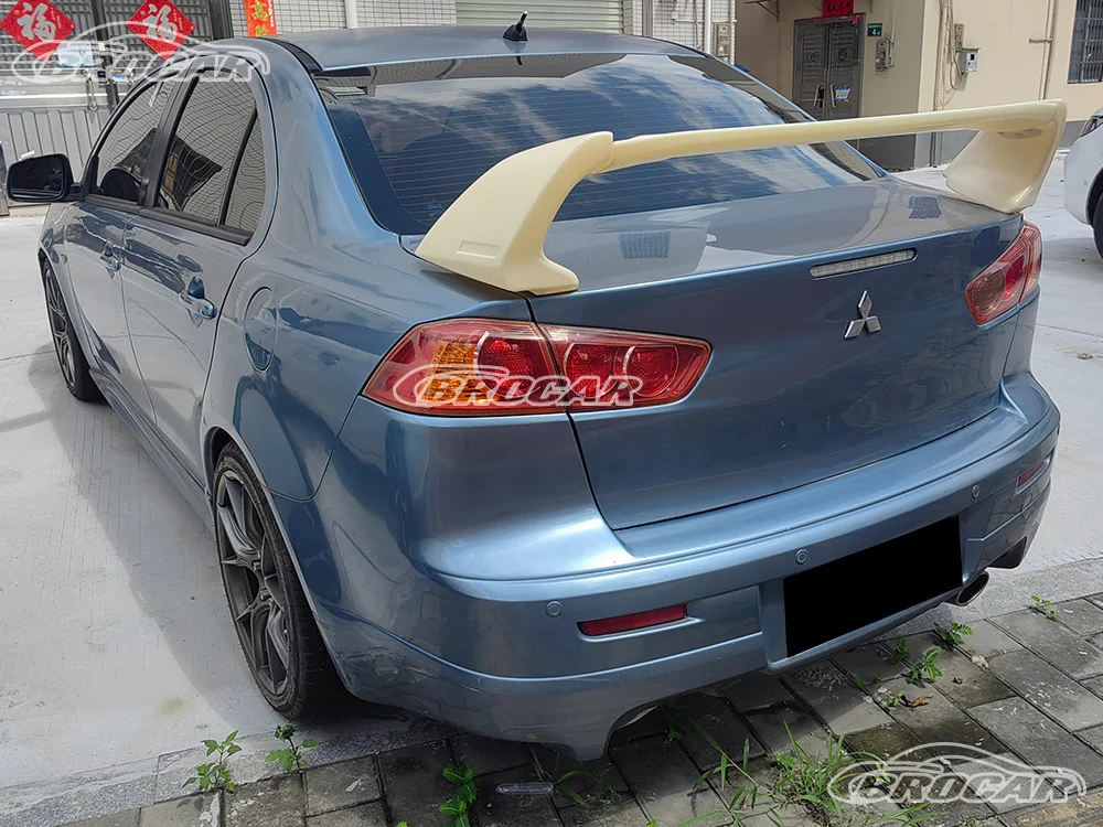 Pour 2009-2016 Mitsubishi Lancer Evolution EX GEN 7 8 9 10 haute qualité ABS plastique Fiber de carbone Spoiler coffre botte aile Spoiler