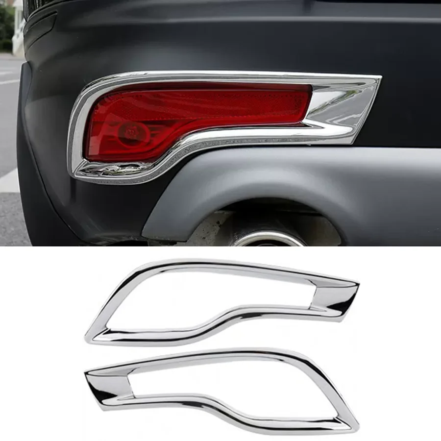 

2Pcs Chrome Rear Tail Fog Lights Lamp Frame Cover Trim Moulding Decals Exterior Accessories For Honda CRV CR-V 2017-2020
